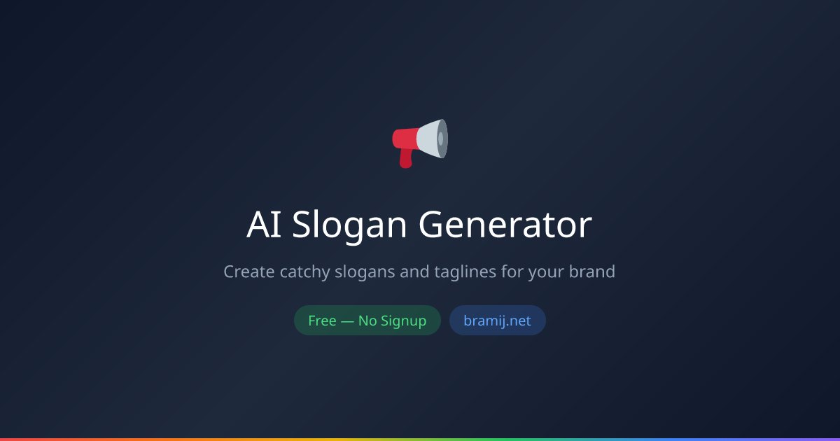 AI Slogan Generator — مجاني أونلاين | برامج | برامج