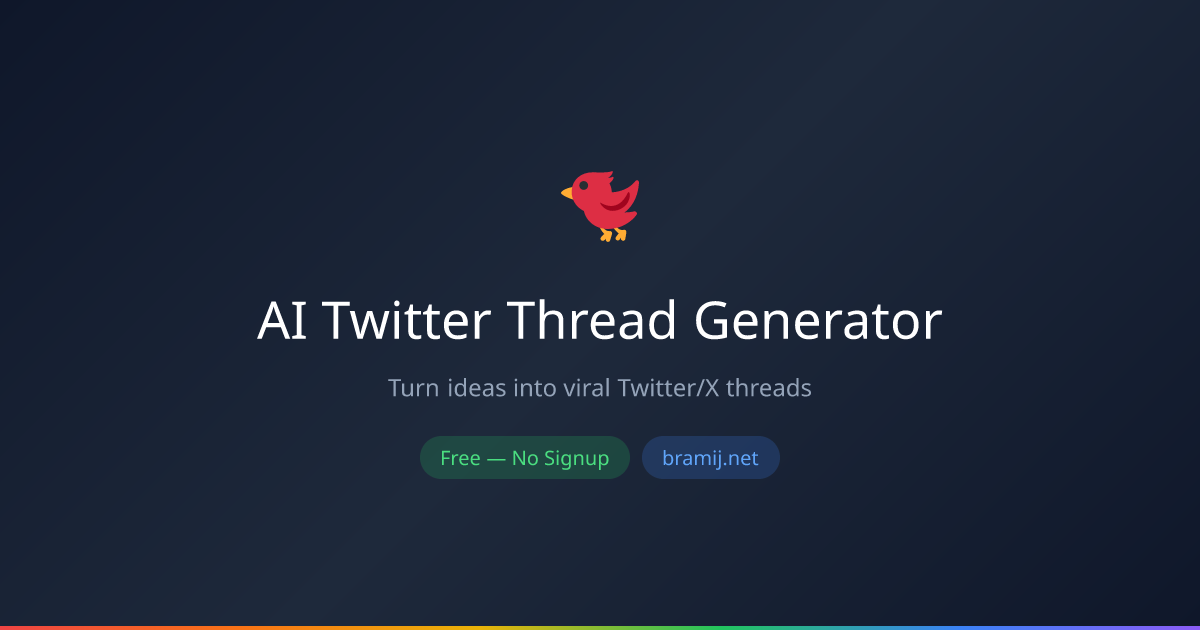 AI Twitter Thread Generator — مجاني أونلاين | برامج | برامج